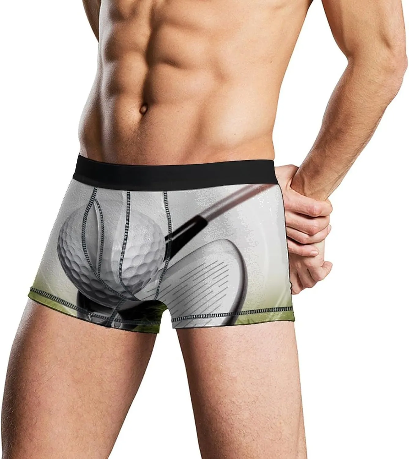 Golf Club Men's Boxer Briefs Breathable Underwear Comfortsoft Moisture-Wicking Trunks Underwear