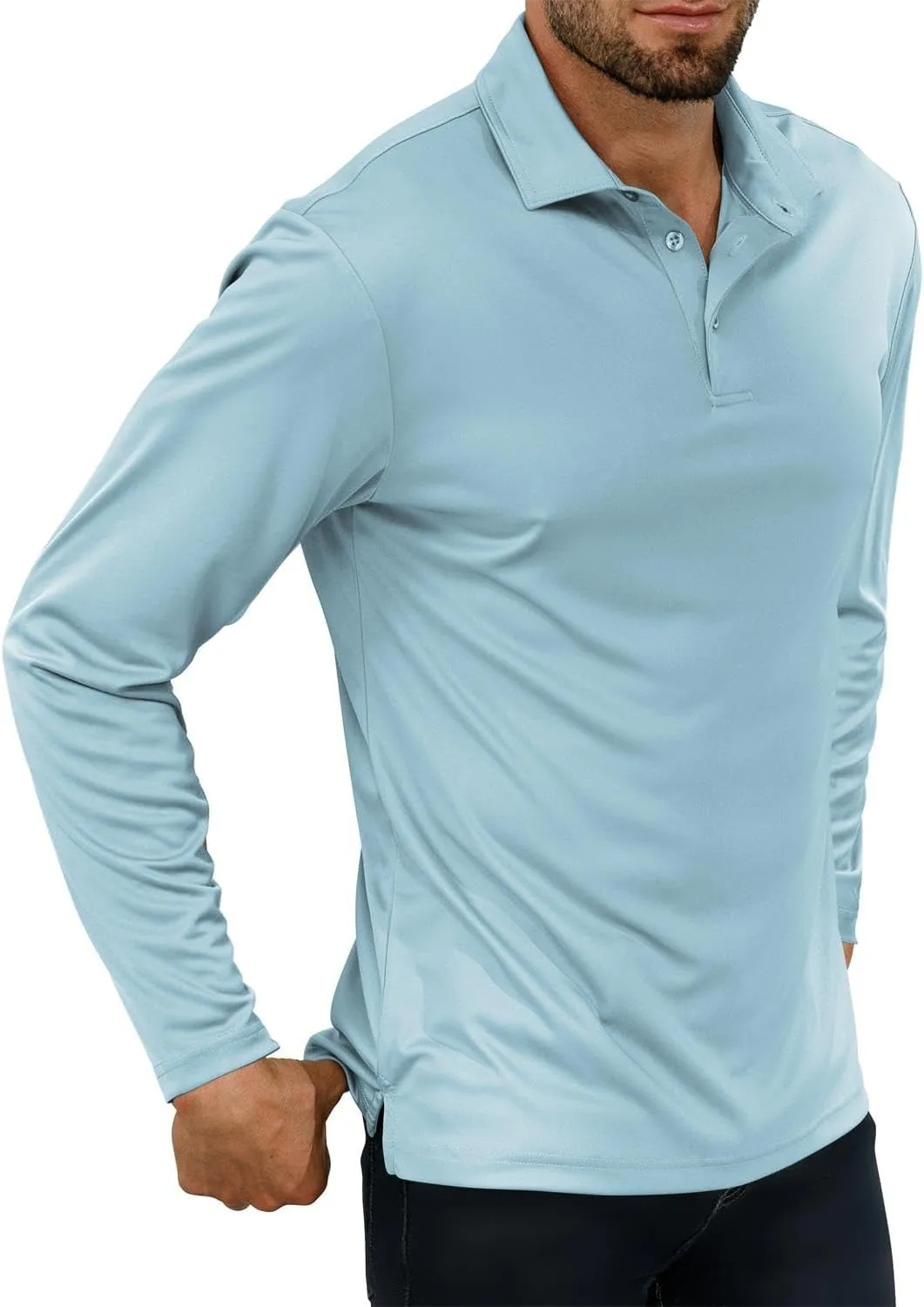 Golf Shirts for Men - Short Sleeve Performance Solid Moisture Wicking Polo Shirt