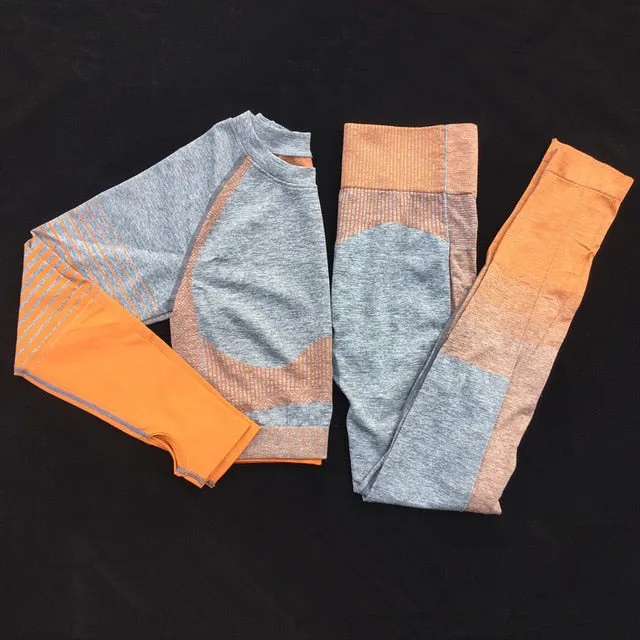 Gradient Seamless Yoga 2pcs Matching Set