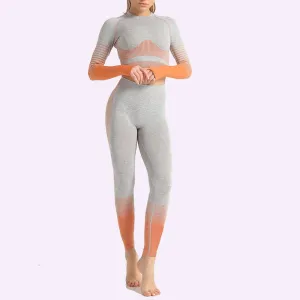 Gradient Seamless Yoga 2pcs Matching Set