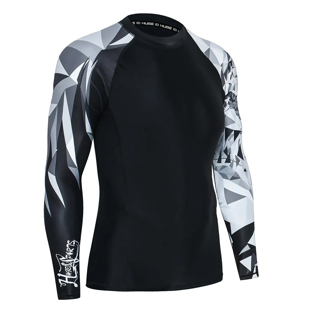 Graphic UPF50  Long Sleeve Rash Guard for Men - Eagle Style