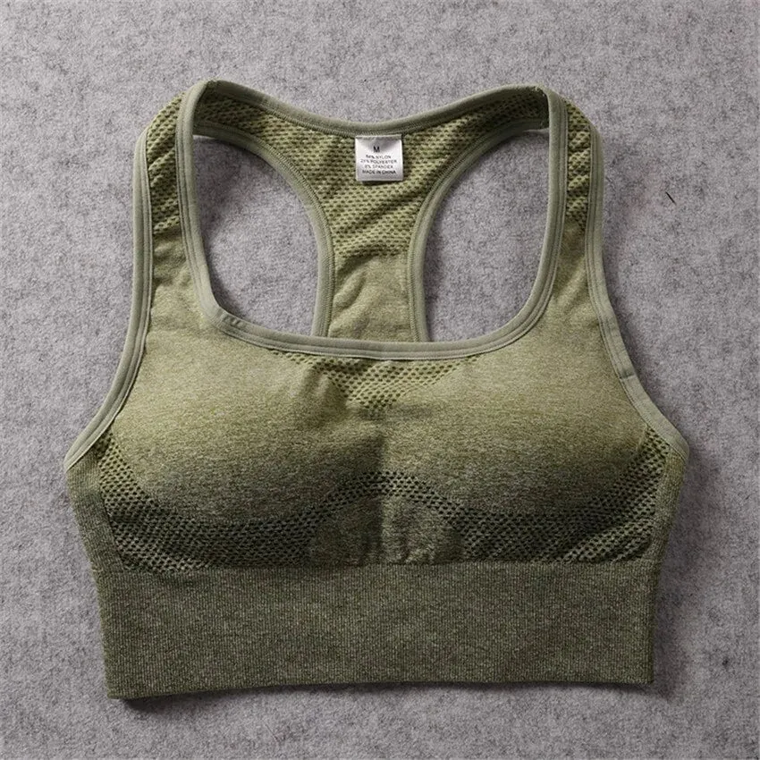 Green Ombre Sculpt Sports Bra