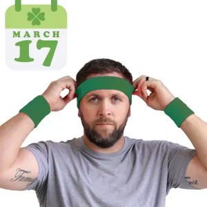 Green Sweatband Set