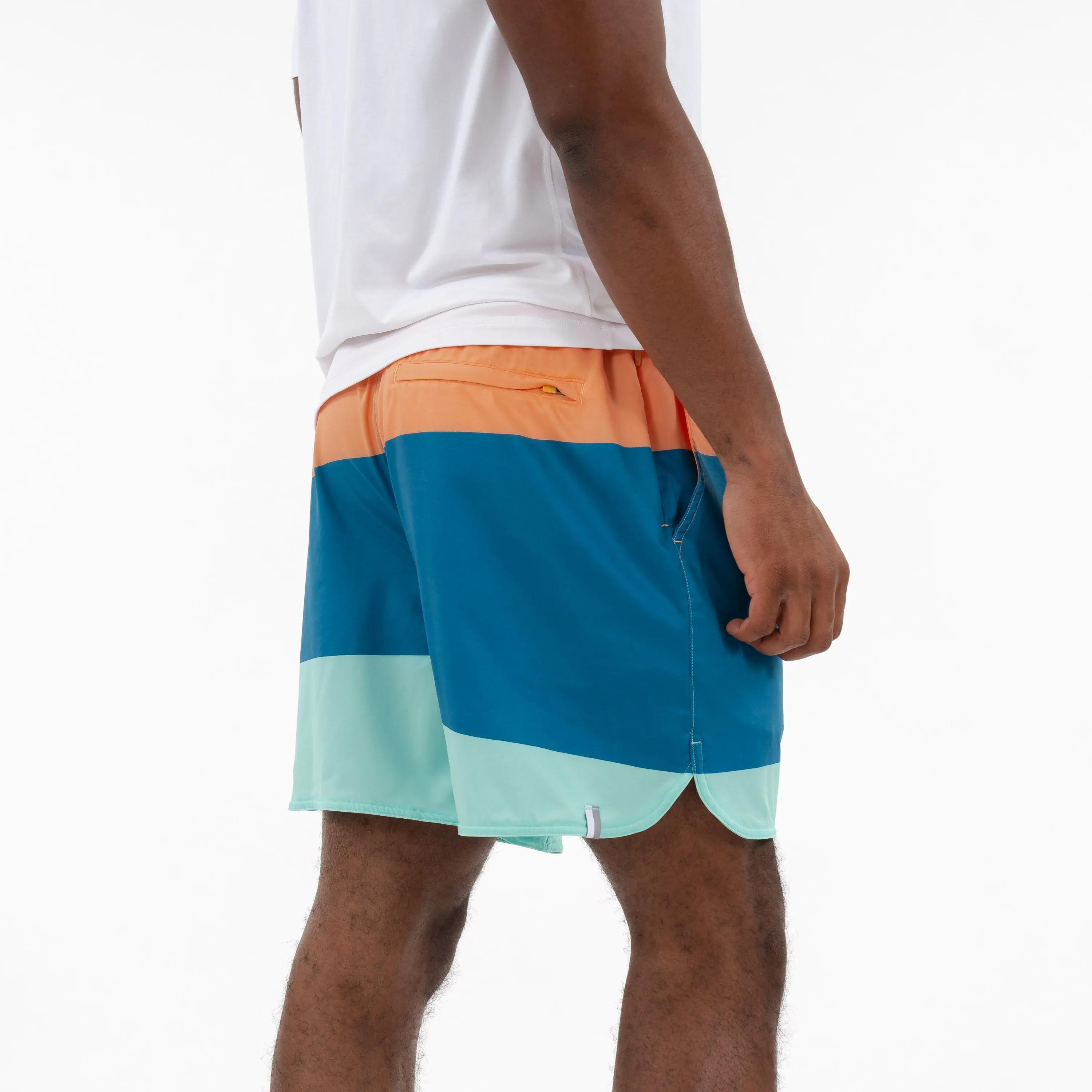 Grit Gym Short | The Rogue Colorblock - Melon/Mariner Blue/Mint Green