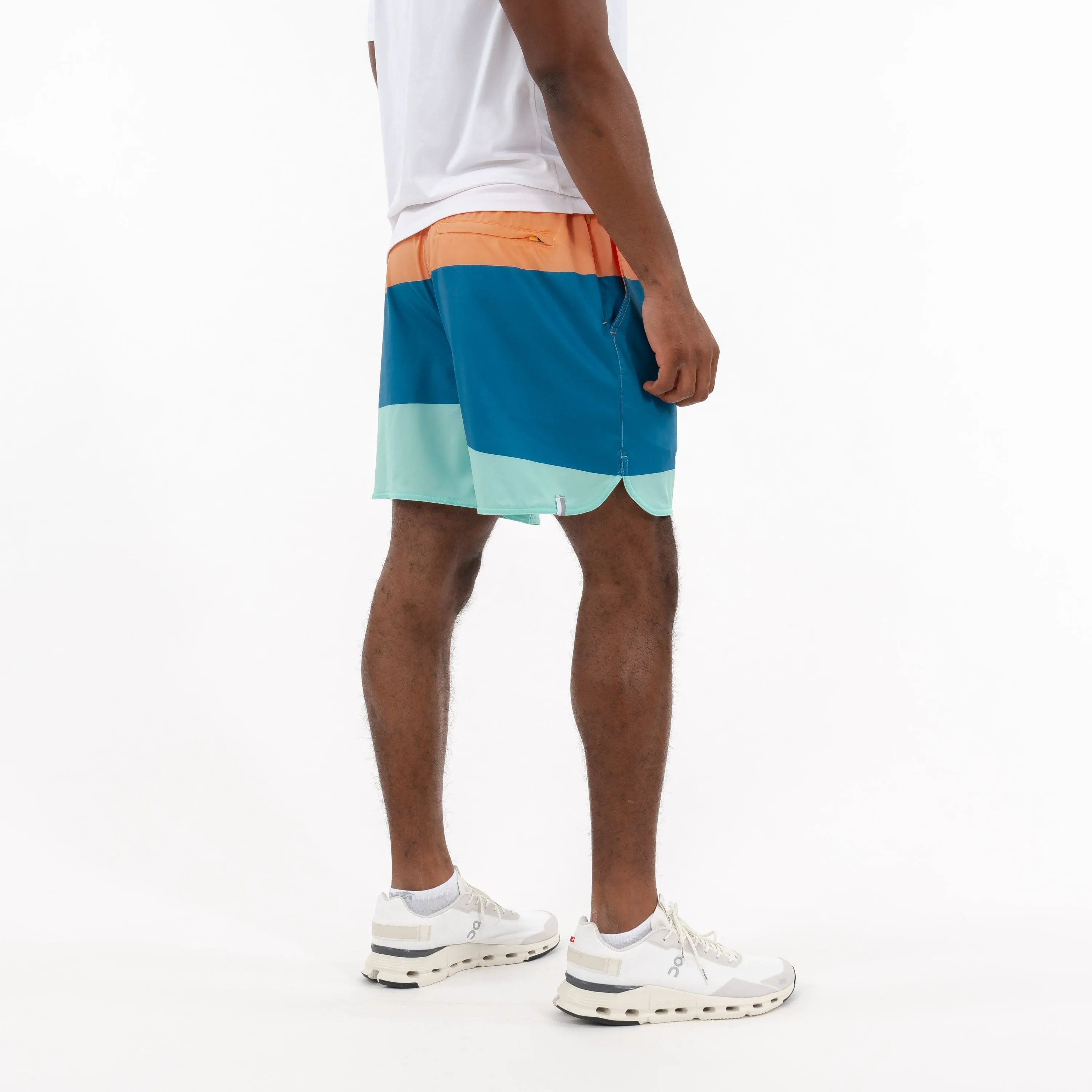 Grit Gym Short | The Rogue Colorblock - Melon/Mariner Blue/Mint Green