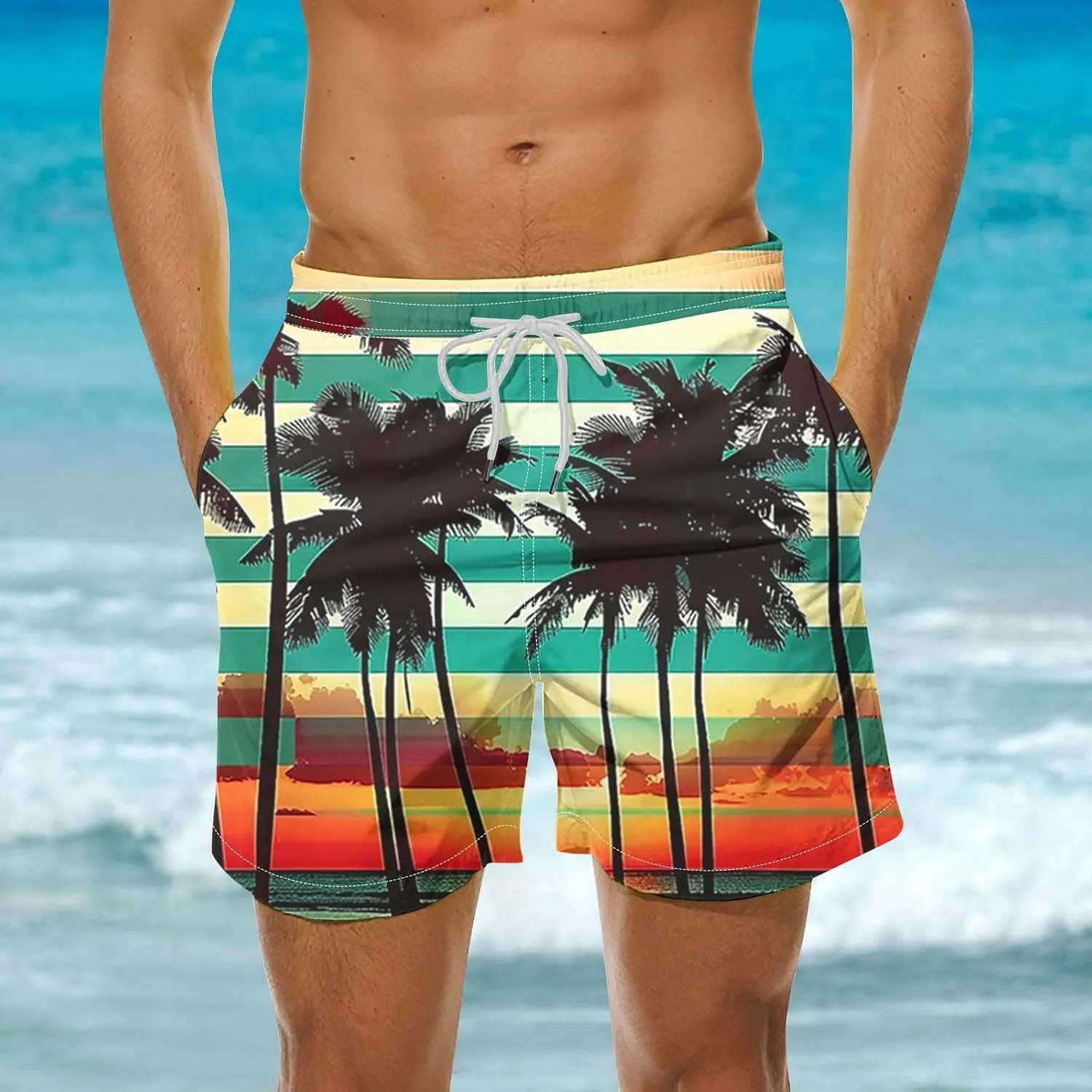 Gym Basketball Mens Casual Cotton Stretch Drawstring Summer Beach Shorts Chino Golf Shorts with Pockets