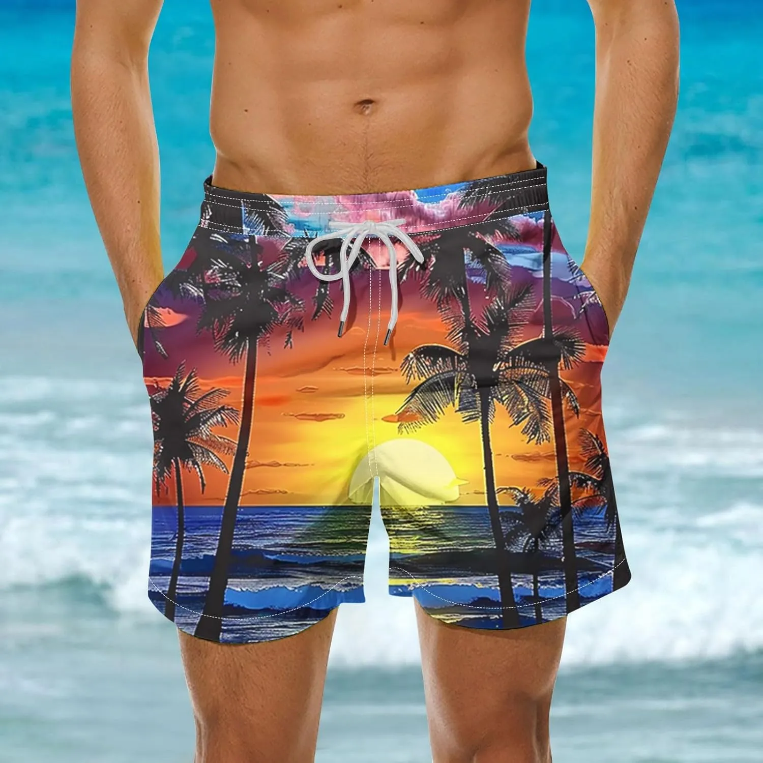 Gym Basketball Mens Casual Cotton Stretch Drawstring Summer Beach Shorts Chino Golf Shorts with Pockets