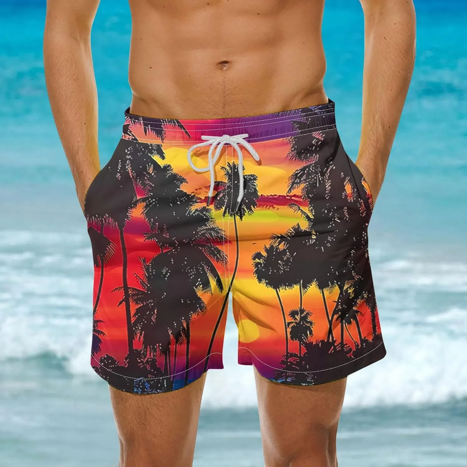 Gym Basketball Mens Casual Cotton Stretch Drawstring Summer Beach Shorts Chino Golf Shorts with Pockets