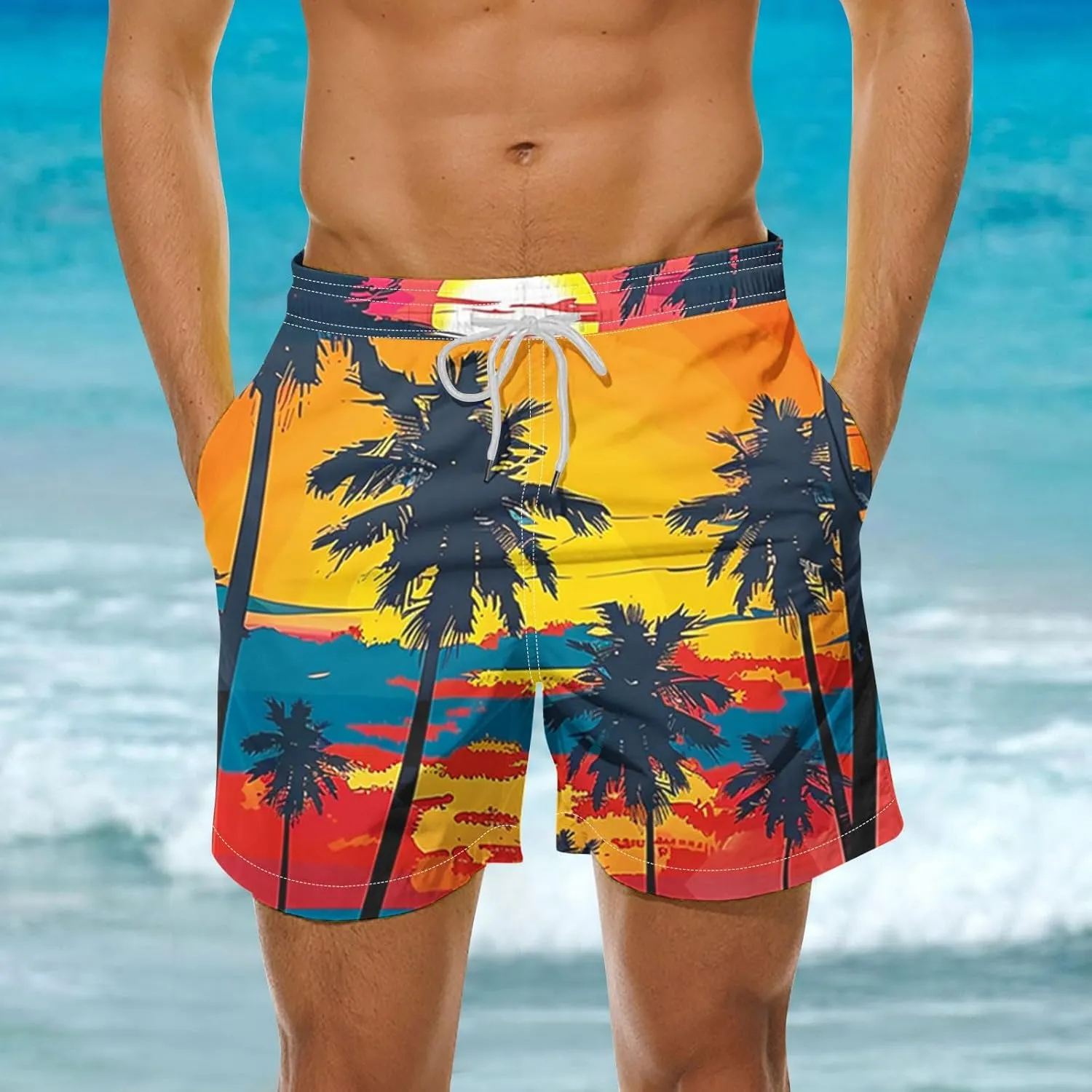 Gym Basketball Mens Casual Cotton Stretch Drawstring Summer Beach Shorts Chino Golf Shorts with Pockets