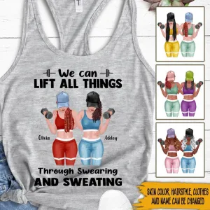 Gym Friends Funny Custom Tank Top We Can Lift Heavy Things Personalized Gift