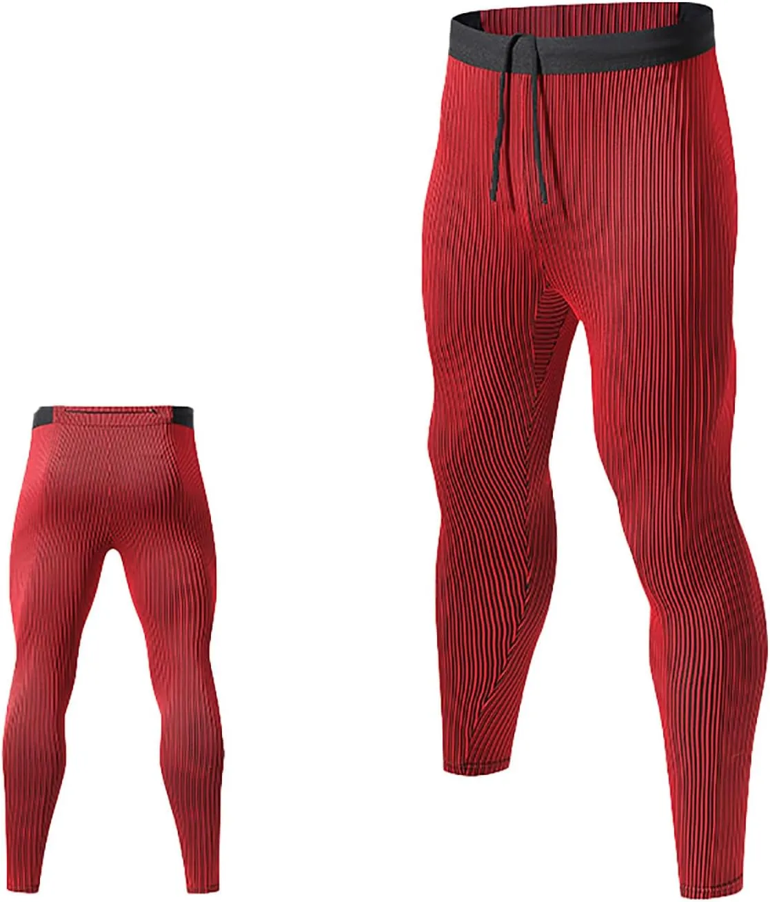 Gym Pants Men High Waisted Stretchy Quick Dry Athletic Running Slim Fit Tights Workout Compression Pants for Sports