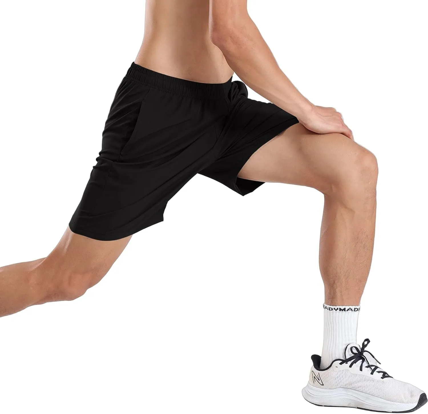 Gym Shorts Men Loose-Fit Quick Dry Lightweight Running Athletic Casual Workout Shorts with Pockets