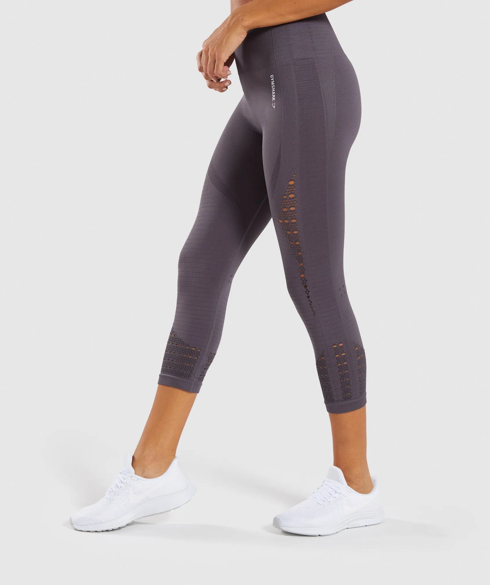 Gymshark Energy  Seamless Cropped Leggings - Slate Lavender
