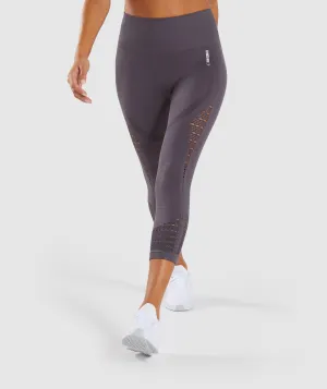 Gymshark Energy  Seamless Cropped Leggings - Slate Lavender