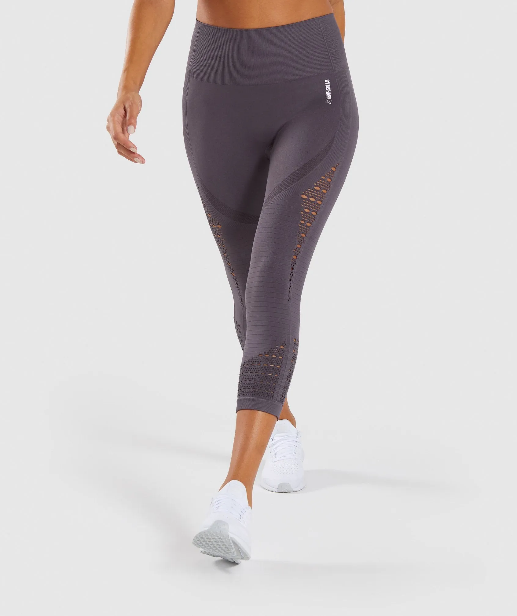 Gymshark Energy  Seamless Cropped Leggings - Slate Lavender