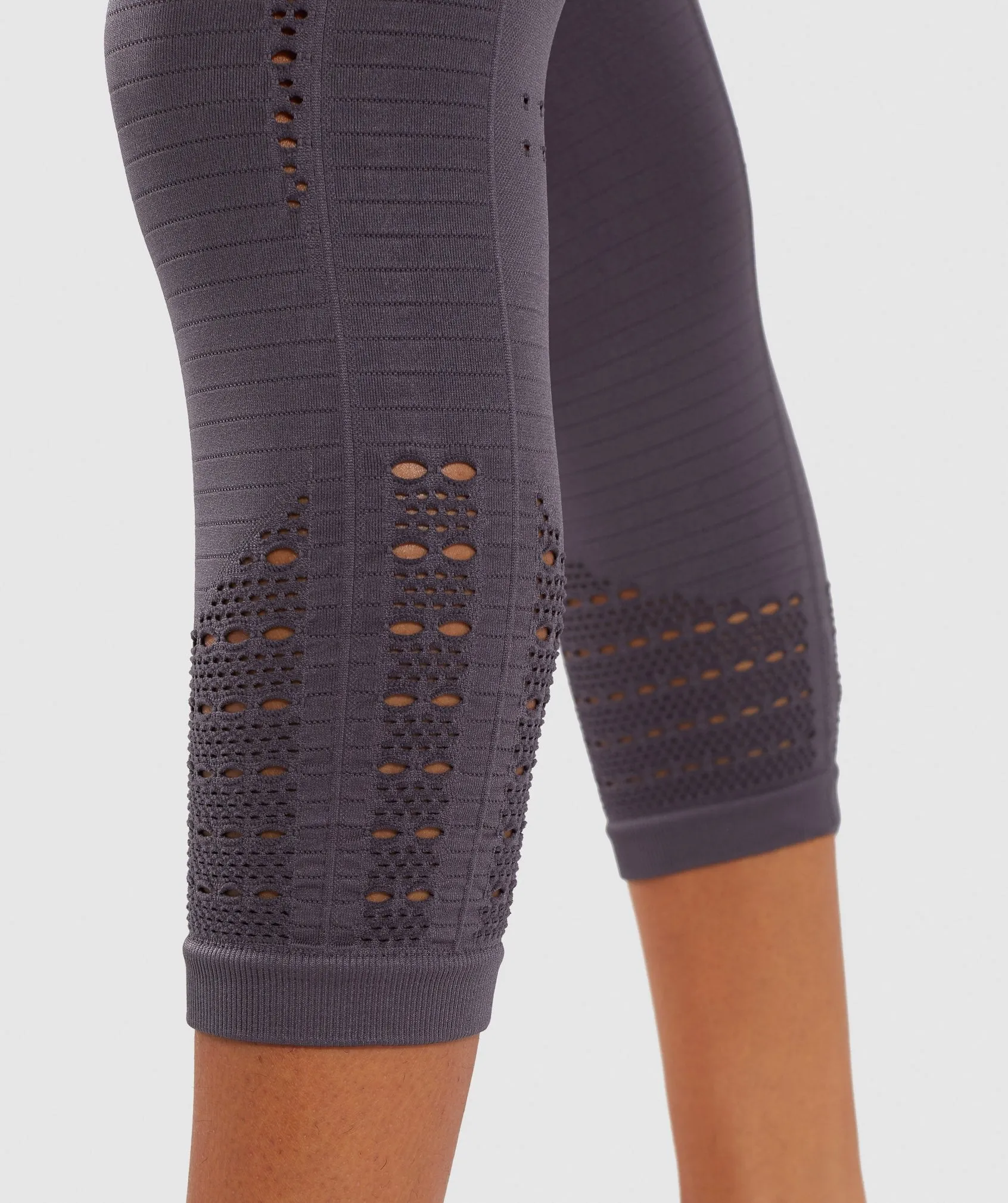 Gymshark Energy  Seamless Cropped Leggings - Slate Lavender