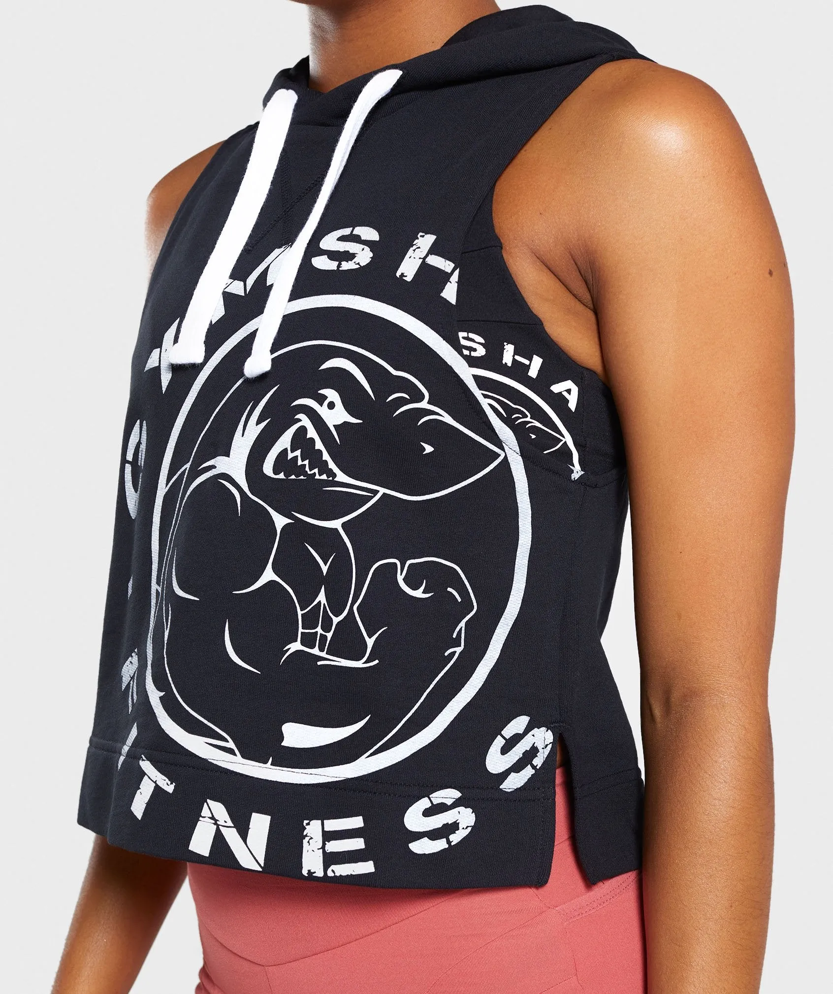 Gymshark Legacy Fitness Sleeveless Hoodie - Black