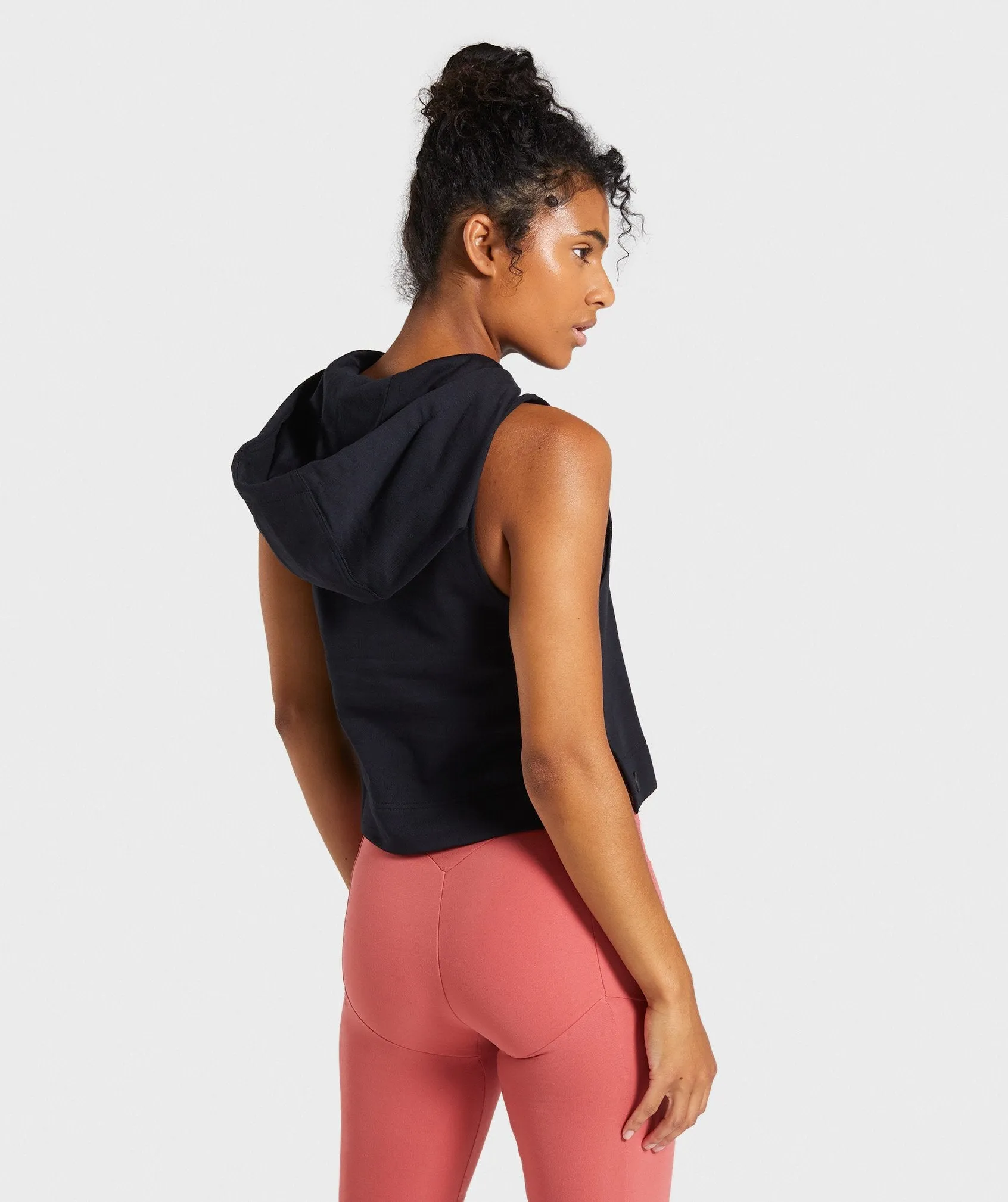 Gymshark Legacy Fitness Sleeveless Hoodie - Black