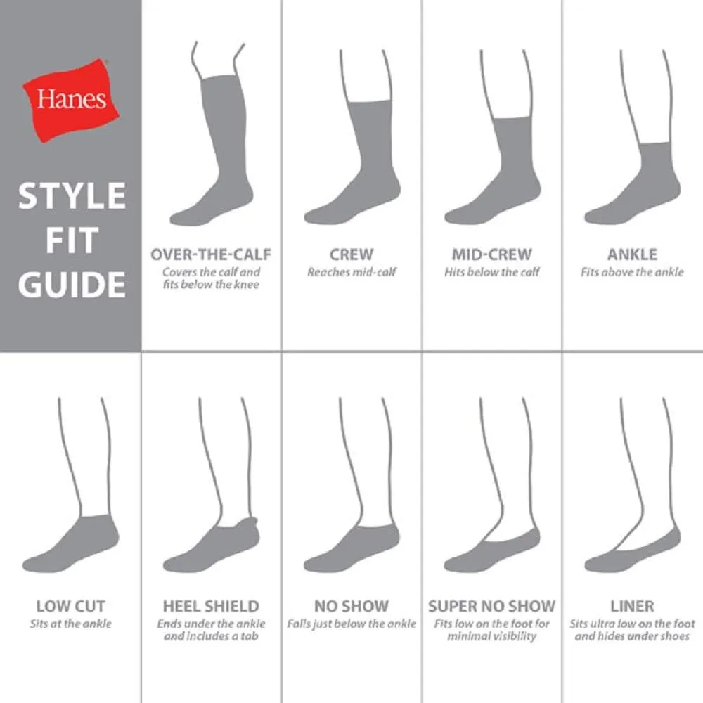 Hanes Men's Comfort Fit Super Low No Show Sock 3-Pack