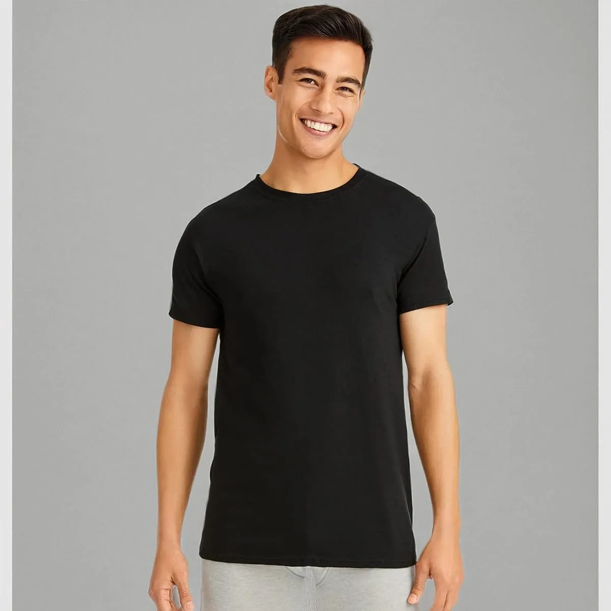 Hanes Men's Ultimate Comfort Fit Undershirt,Crewneck Stretch-cotton T-Shirt, 4-pack
