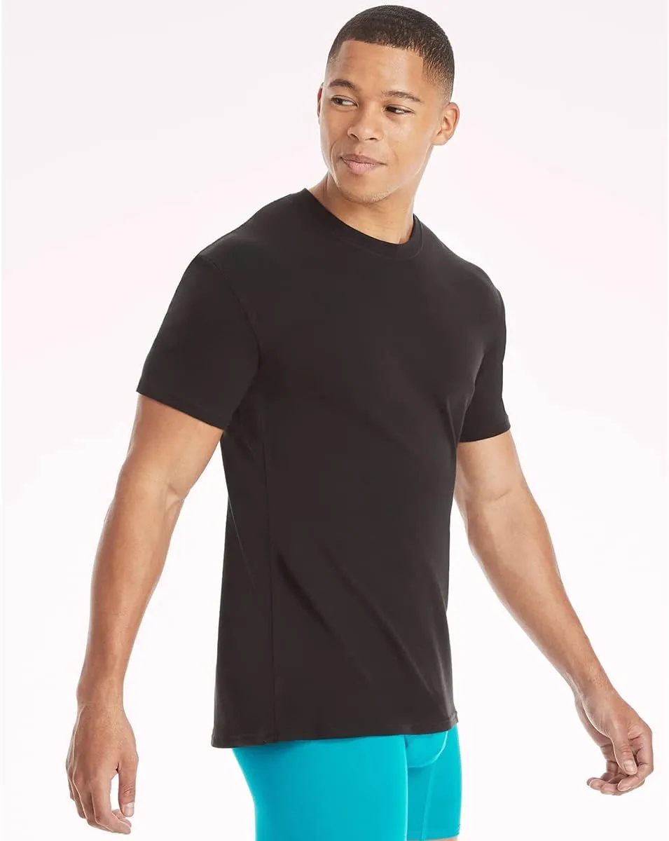 Hanes Men's Ultimate Comfort Fit Undershirt,Crewneck Stretch-cotton T-Shirt, 4-pack