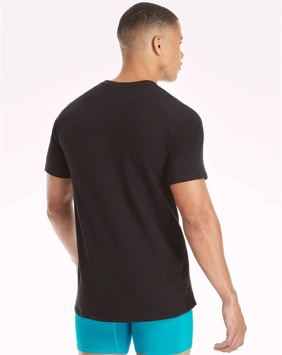 Hanes Men's Ultimate Comfort Fit Undershirt,Crewneck Stretch-cotton T-Shirt, 4-pack