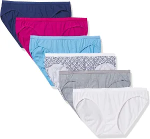 Hanes Women's 6-Pack Breathable Cotton Bikini Panty