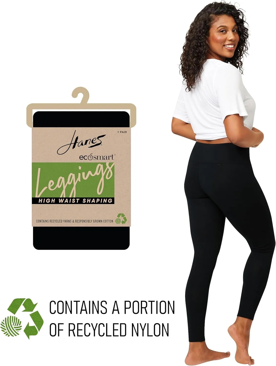Hanes Women's EcoSmart High Waist Leggings