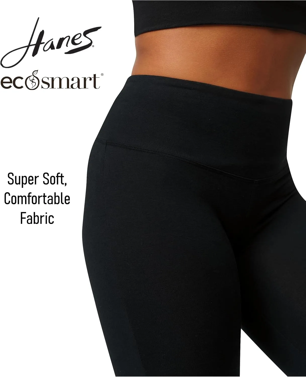 Hanes Women's EcoSmart High Waist Leggings
