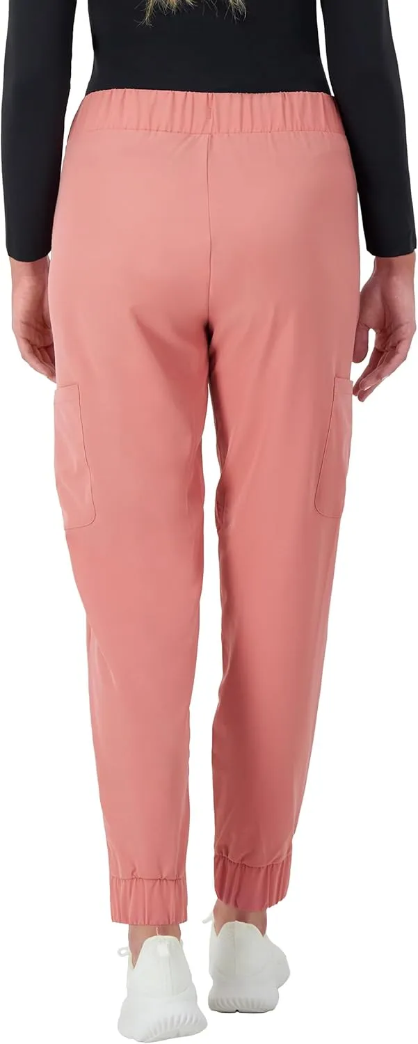 Hanes Women's Scrubs Cargo Joggers, Healthcare Scrub Joggers for Women, Moisture Wicking
