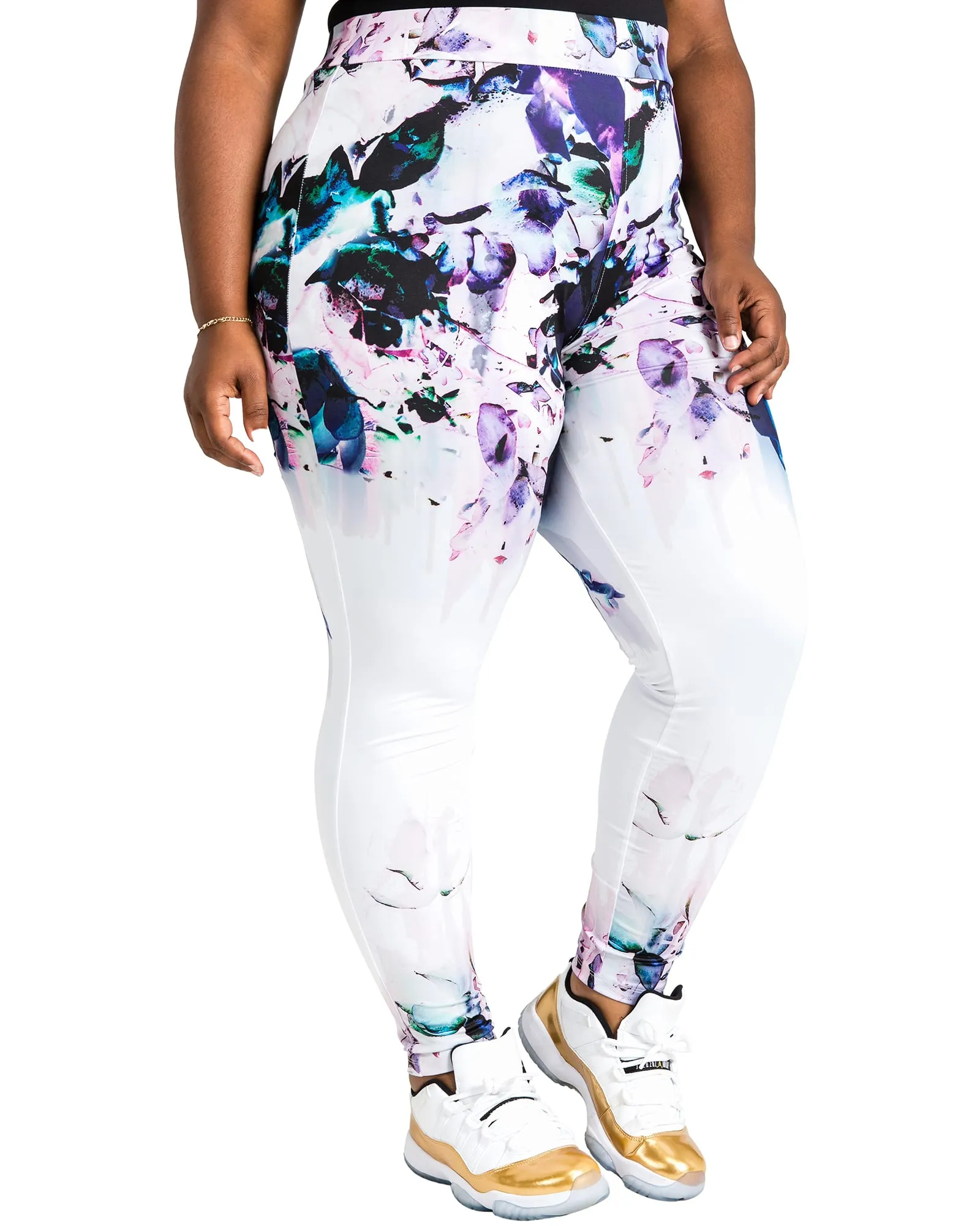 Heather Floral Print Legging | Multicolored