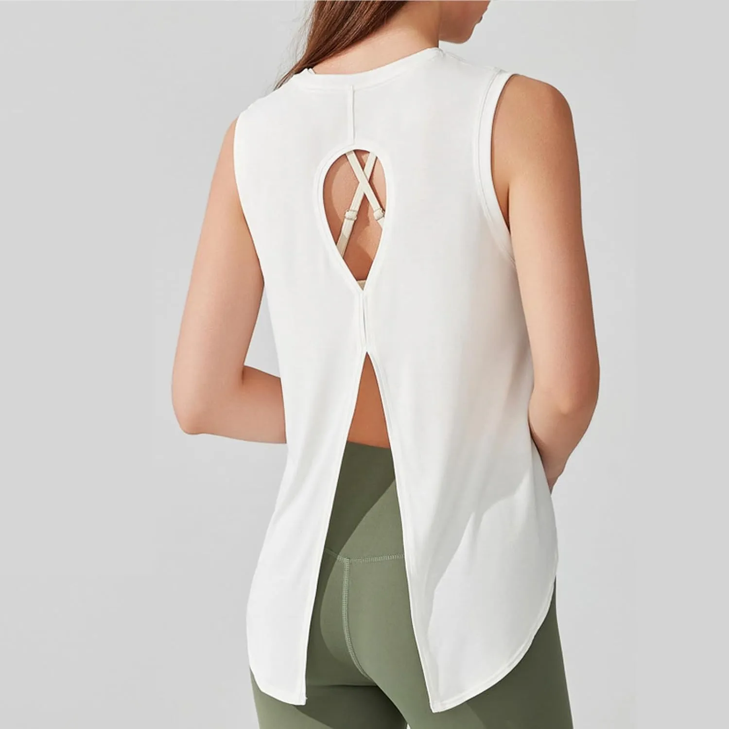 HGps8w Quick Dry Workout Tank Tops for Women Loose 2025 Summer Sleeveless Casual Running Vest Athletic Gym Yoga Tee Shirts