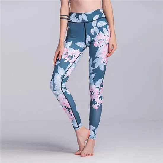 High Waist Floral Yoga Leggings