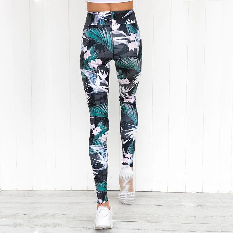 High Waist Floral Yoga Leggings