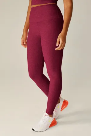 High Waisted Midi Leggings - Bordeaux