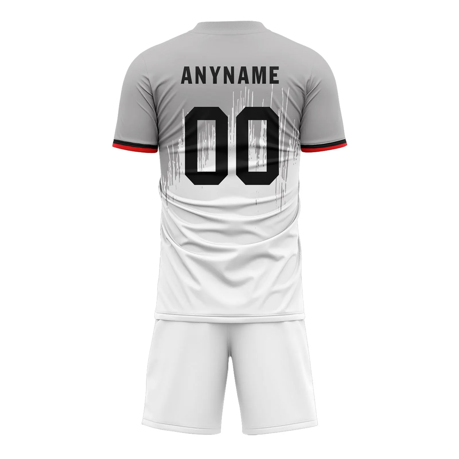 Holiday Gifts,Custom Gray White Soccer Sets Jersey Personalized SCJ101-D28027