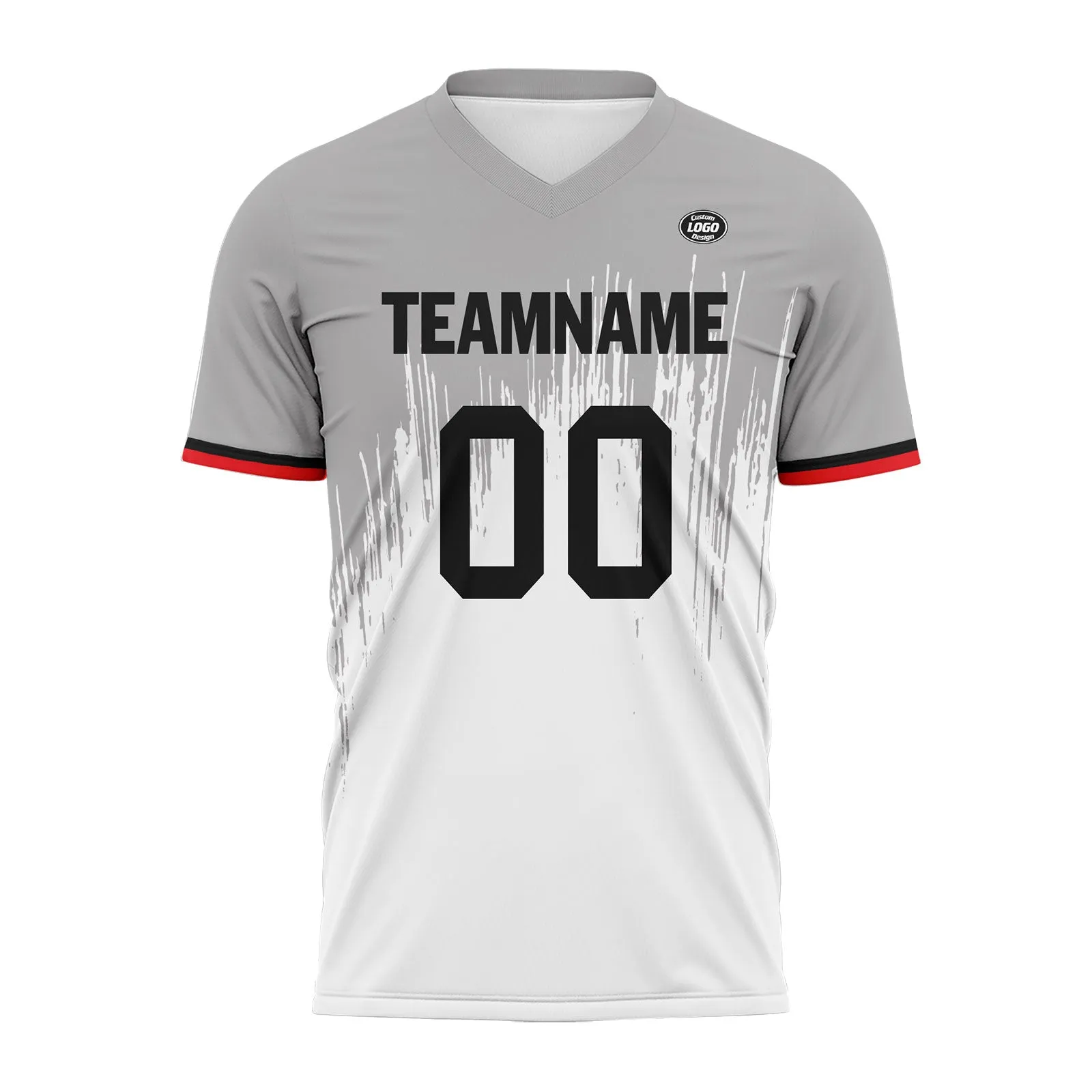Holiday Gifts,Custom Gray White Soccer Sets Jersey Personalized SCJ101-D28027