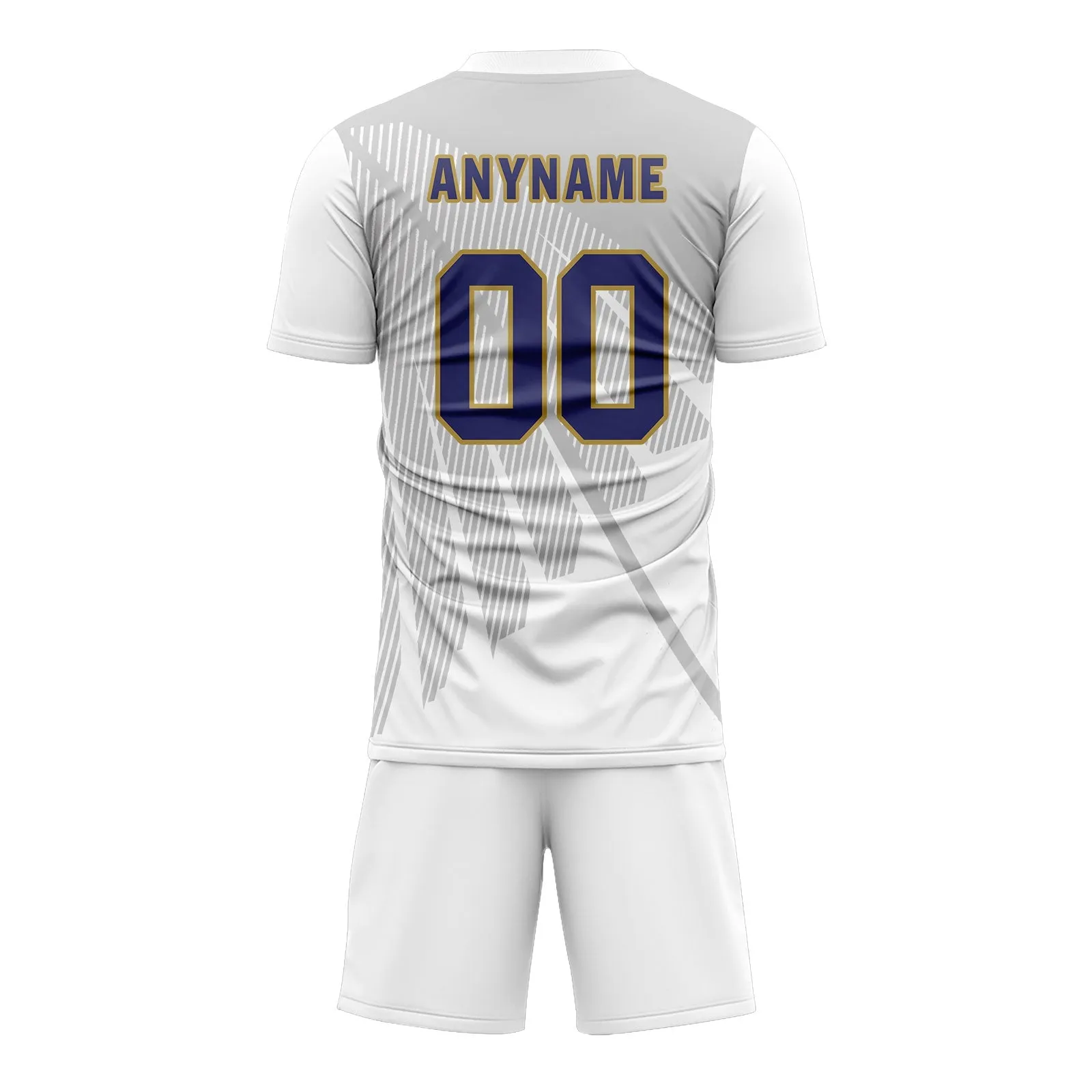 Holiday Gifts,Custom Gray White Soccer Sets Jersey Personalized SCJ101-D28042