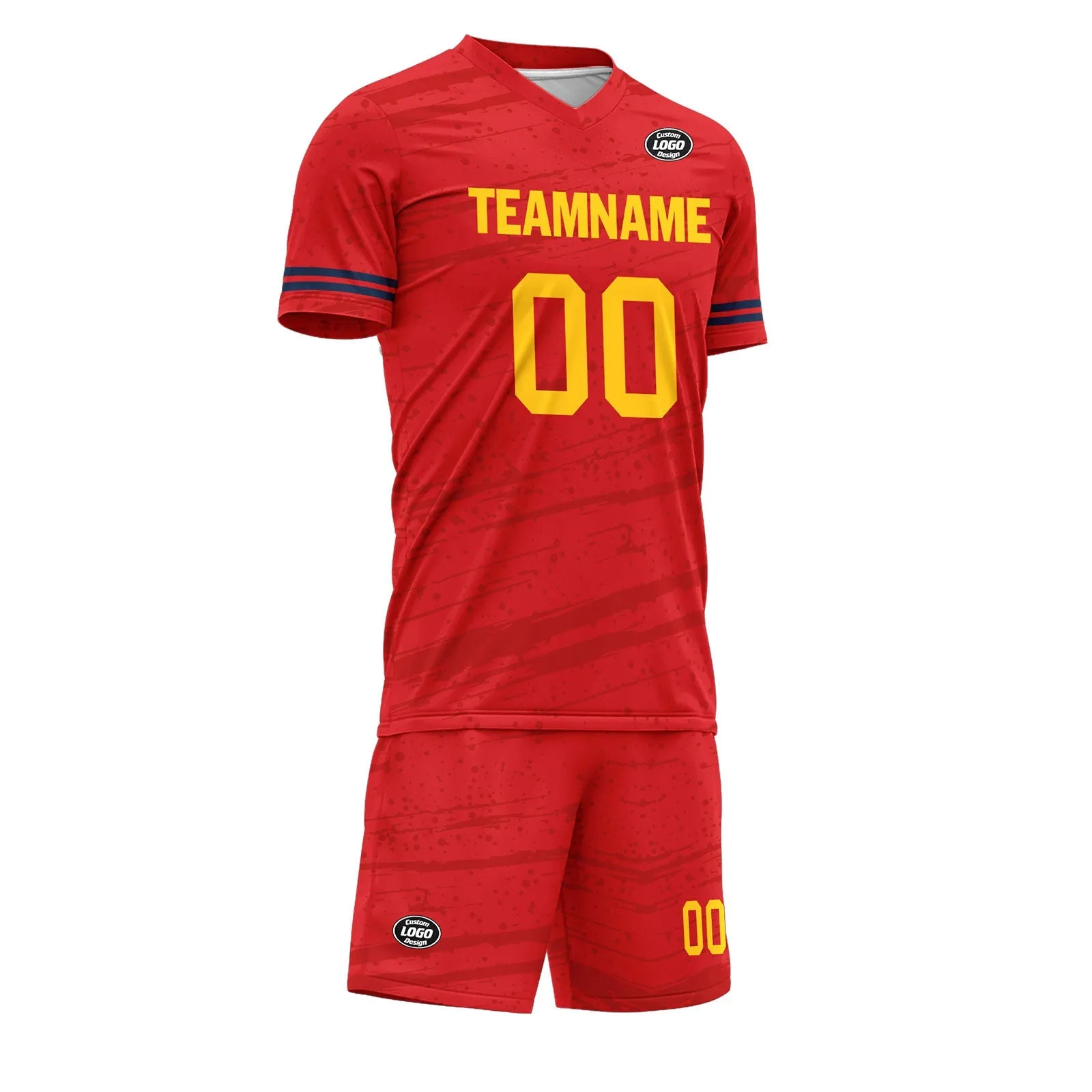 Holiday Gifts,Custom Red Soccer Sets Jersey Personalized SCJ101-D28021