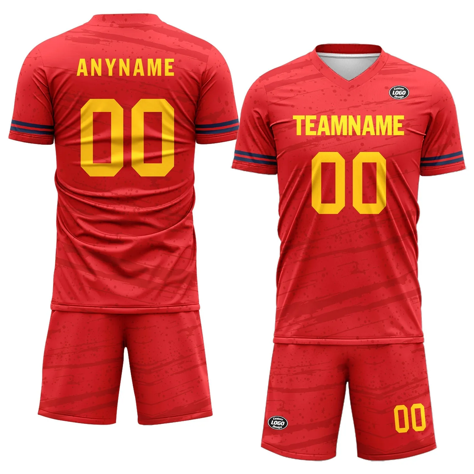 Holiday Gifts,Custom Red Soccer Sets Jersey Personalized SCJ101-D28021