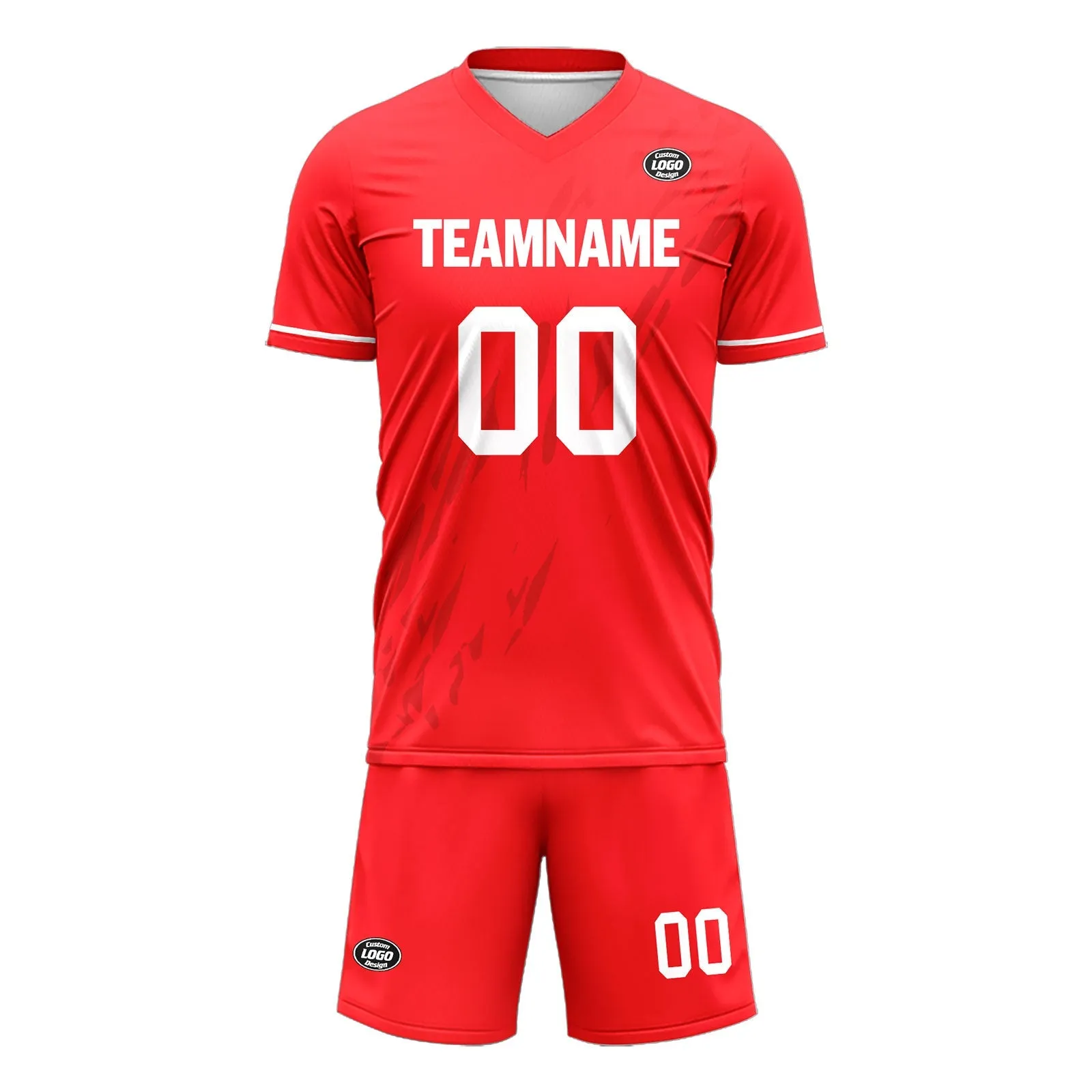 Holiday Gifts,Custom Red Soccer Sets Jersey Personalized SCJ101-D28023
