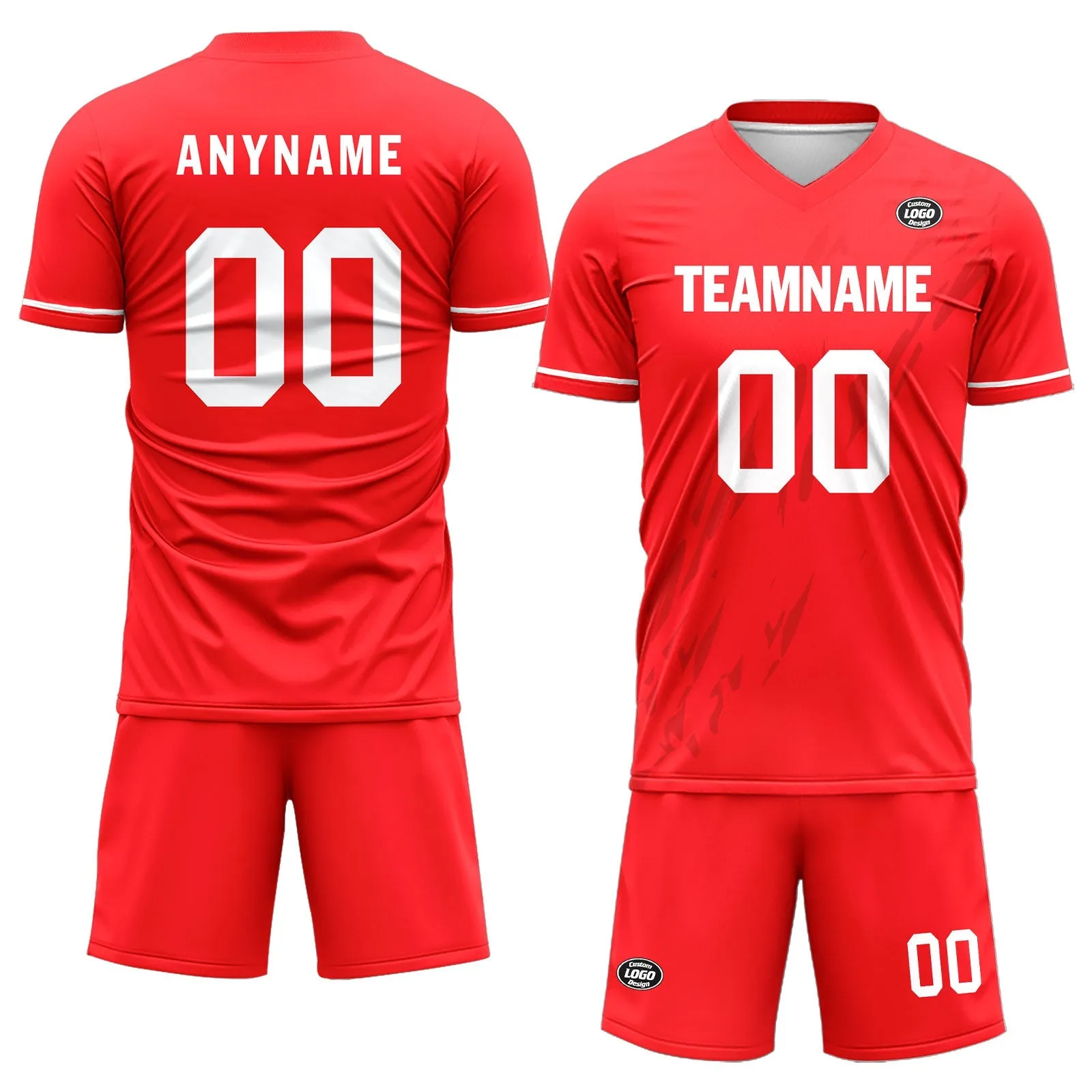 Holiday Gifts,Custom Red Soccer Sets Jersey Personalized SCJ101-D28023