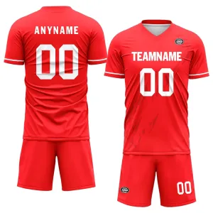 Holiday Gifts,Custom Red Soccer Sets Jersey Personalized SCJ101-D28023