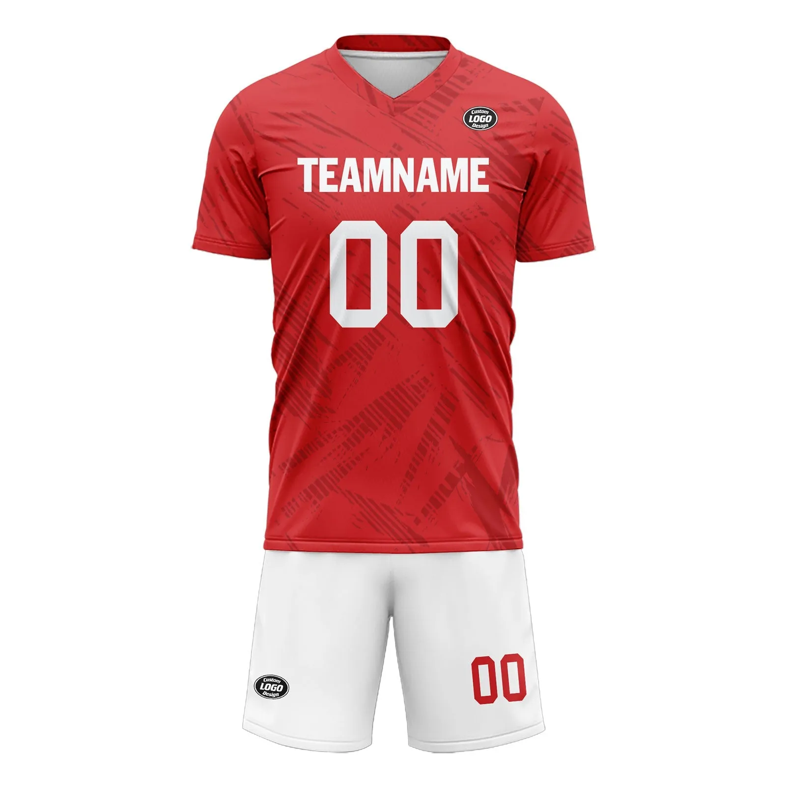 Holiday Gifts,Custom Red Soccer Sets Jersey Personalized SCJ101-D28028