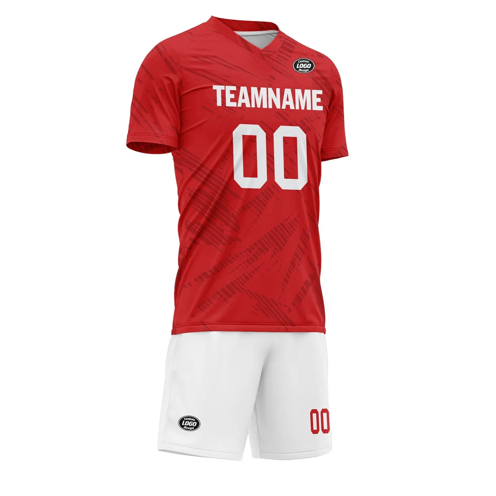 Holiday Gifts,Custom Red Soccer Sets Jersey Personalized SCJ101-D28028