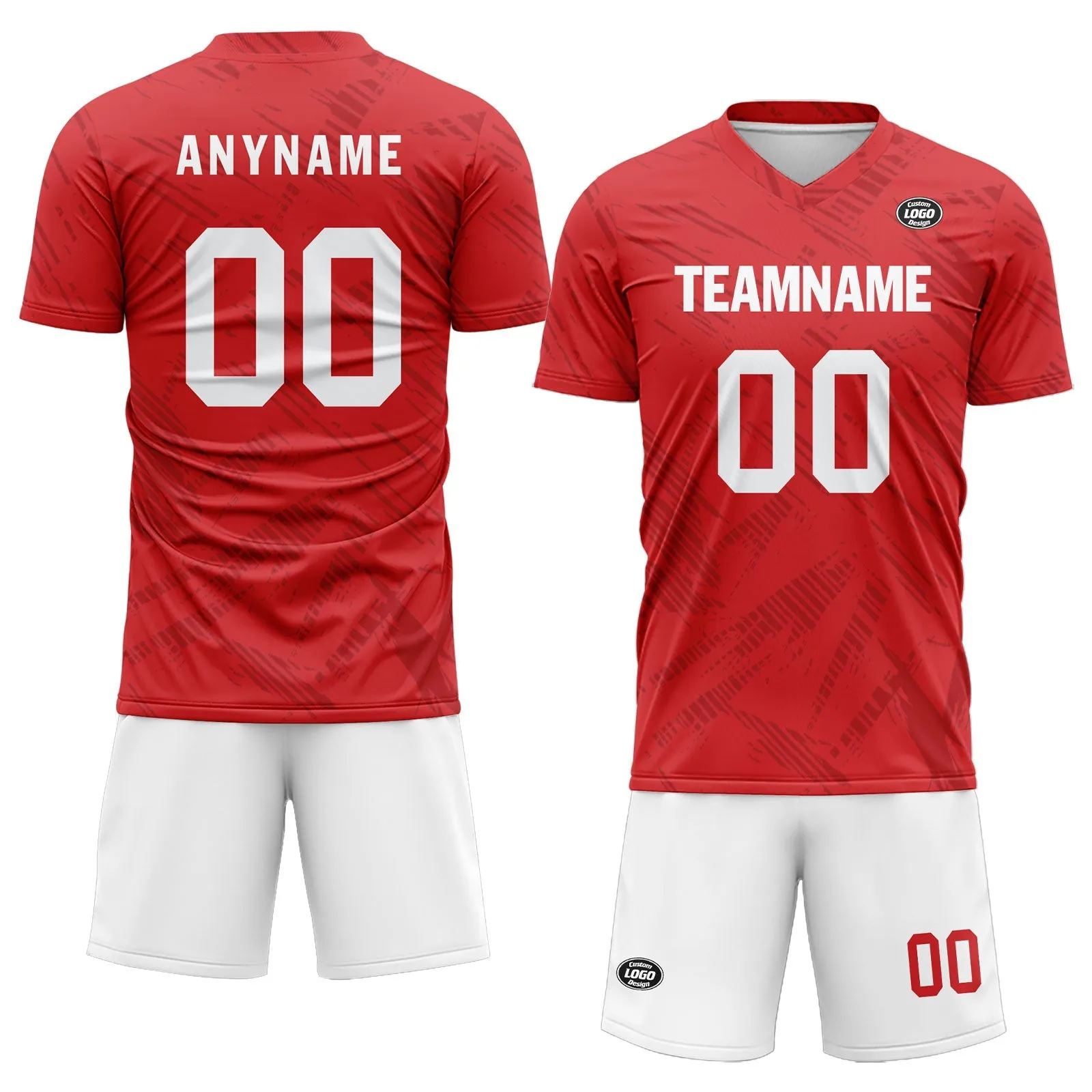 Holiday Gifts,Custom Red Soccer Sets Jersey Personalized SCJ101-D28028