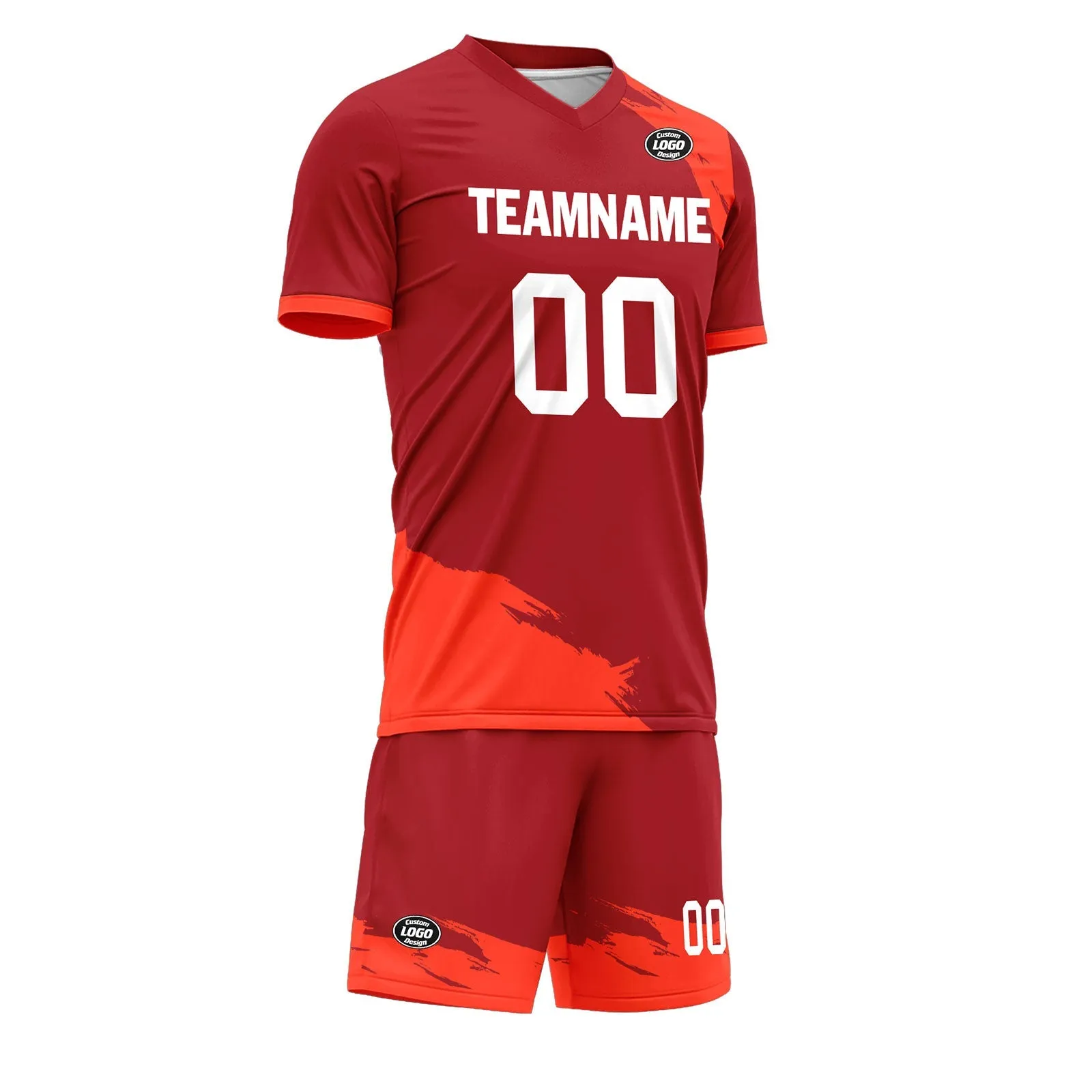 Holiday Gifts,Custom Red Soccer Sets Jersey Personalized SCJ101-D28031