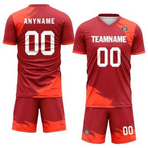 Holiday Gifts,Custom Red Soccer Sets Jersey Personalized SCJ101-D28031