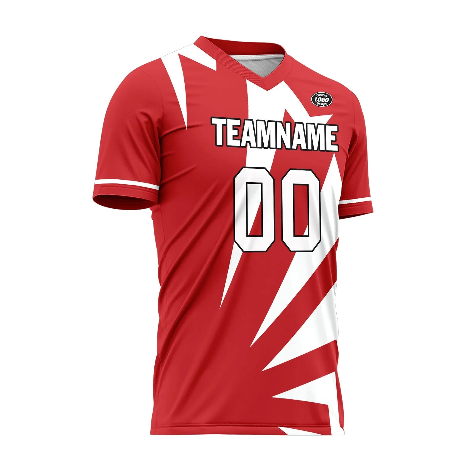 Holiday Gifts,Custom Red White Soccer Sets Jersey Personalized SCJ101-D28022