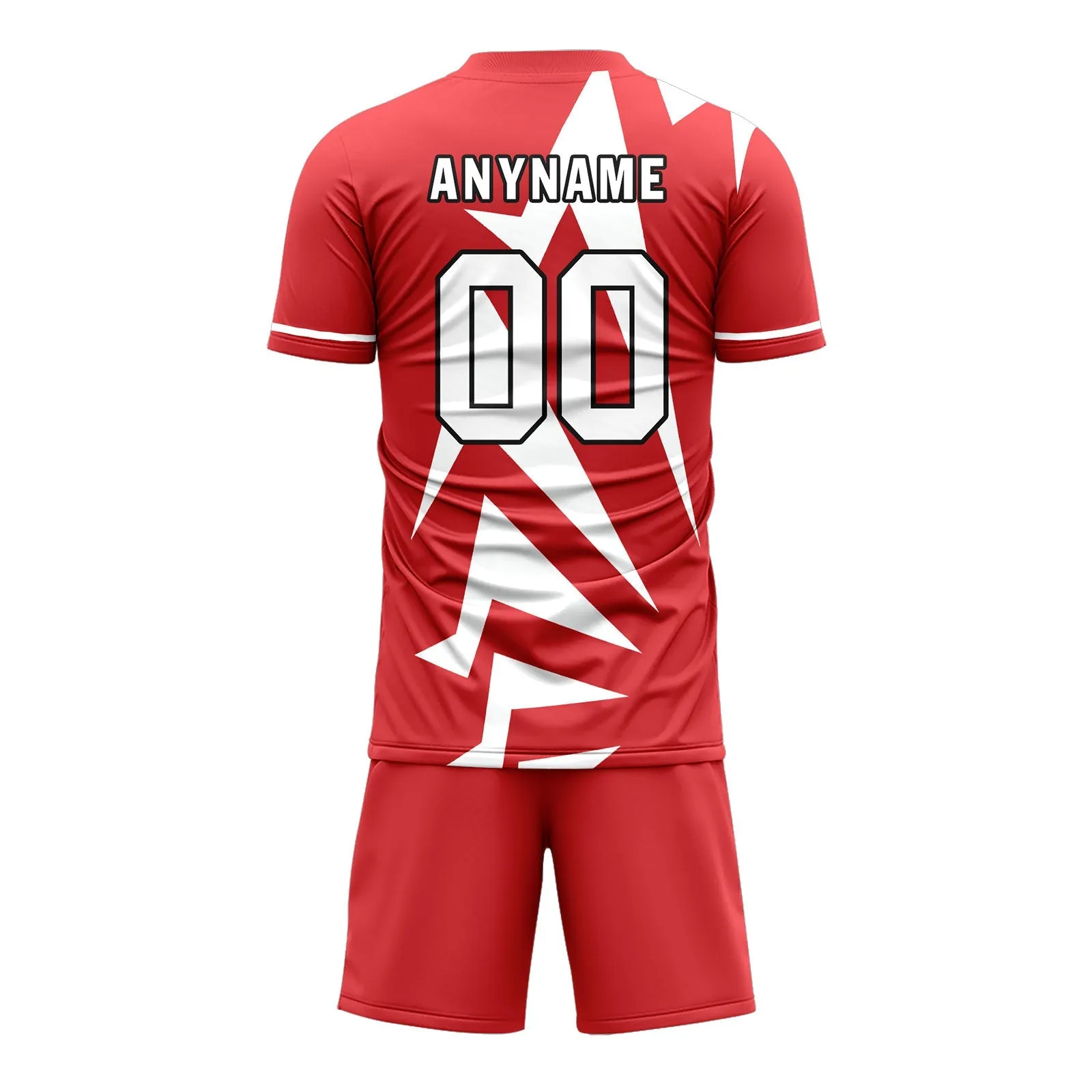 Holiday Gifts,Custom Red White Soccer Sets Jersey Personalized SCJ101-D28022